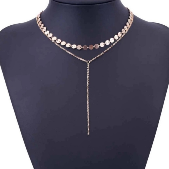 ○Mariah○ Silver Disc Necklace - Picture 2 of 2